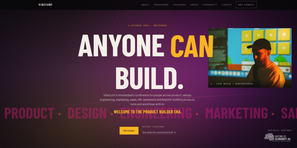 VibeConf 2026, built for Vibe Coding Amsterdam