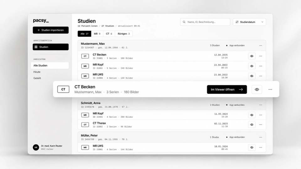 Advanced Web Development, built for iPacsy GmbH